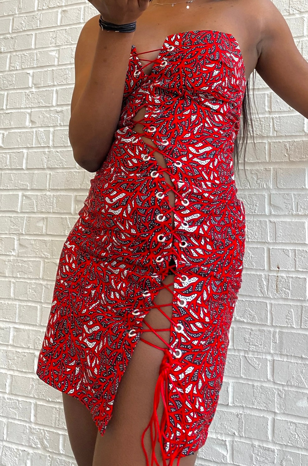 ‘Sweetheart’ laced up dress